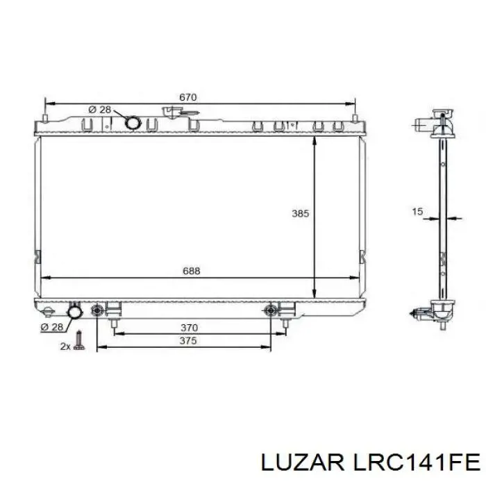 Радіатор основний Luzar LRC141FE ціна, від 104.53 USD