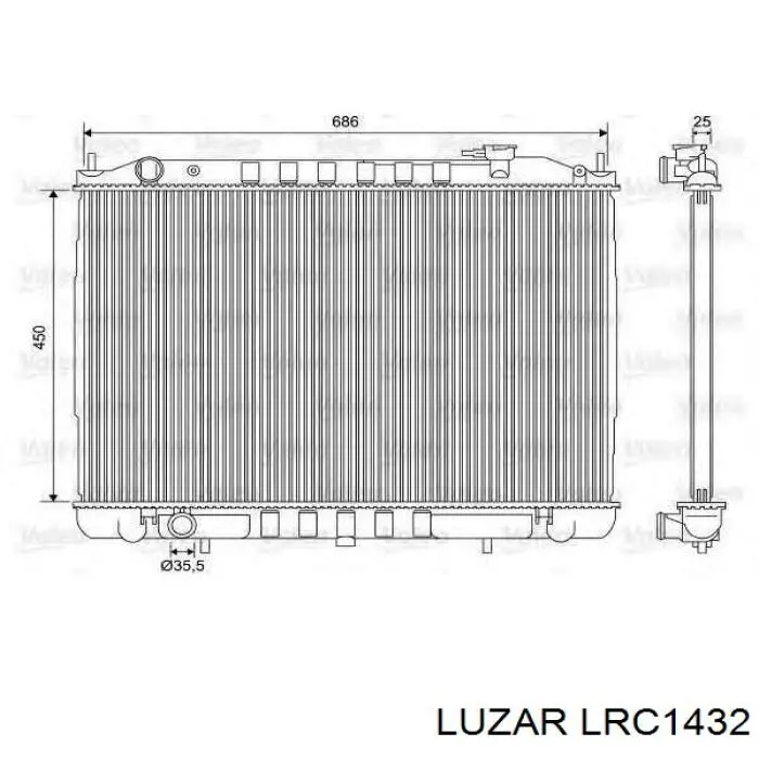 Купити LRC1432 Luzar Радіатор двигуна