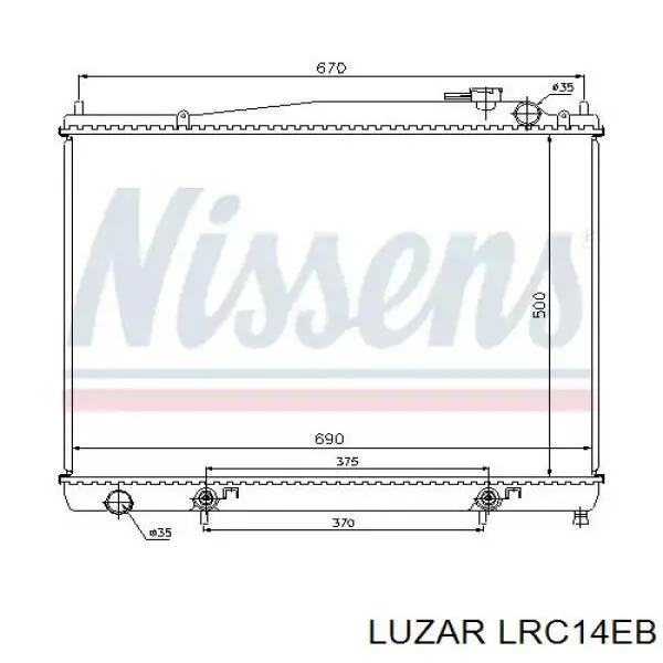 Радіатор основний Luzar LRC14EB ціна, від 105.15 USD