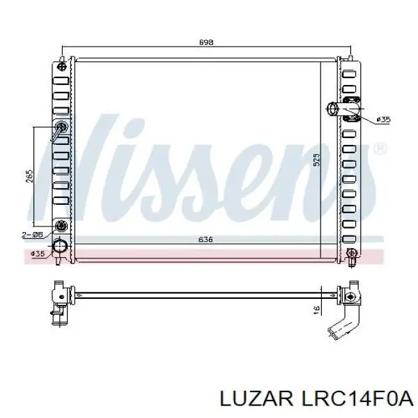 Радіатор LRC14F0A Luzar