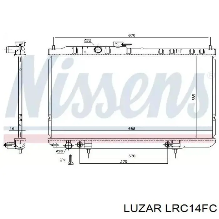 Купити LRC14FC Luzar Радіатор двигуна