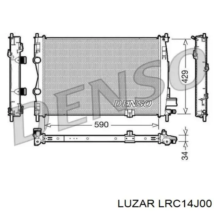 Радіатор основний Luzar LRC14J00 ціна, від 83.29 USD