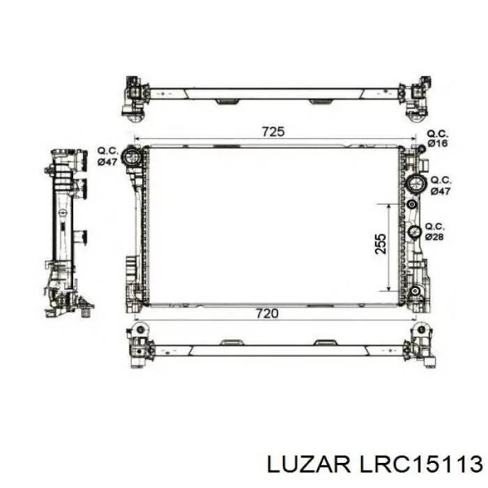 Купити A2045003103 Mercedes Радіатор двигуна