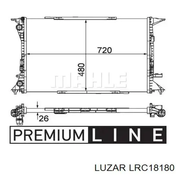 Радіатор основний Luzar LRC18180 ціна, від 110.61 USD