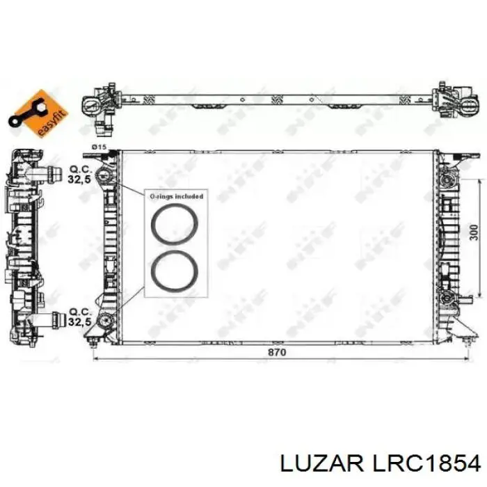Радіатор основний Luzar LRC1854 ціна, від 89.43 USD