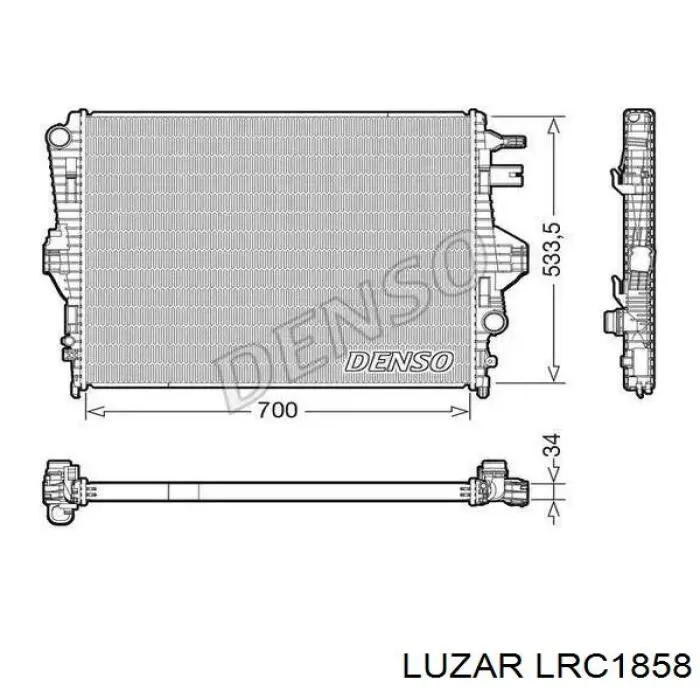 Купити LRC1858 Luzar Радіатор двигуна