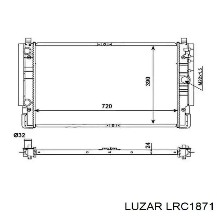 Радіатор LRC1871 Luzar
