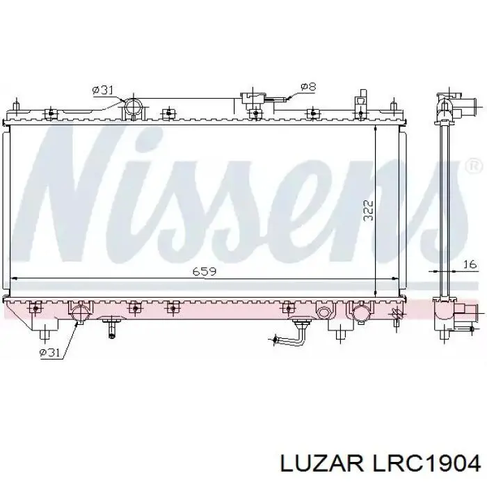 Радіатор основний Luzar LRC1904 ціна, від 70.87 USD