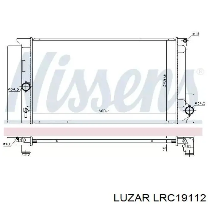 Радіатор основний Luzar LRC19112 ціна, від 71.70 USD