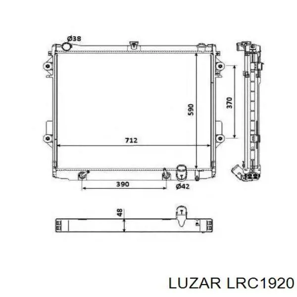 LRC1920 Luzar радіатор охолодження двигуна