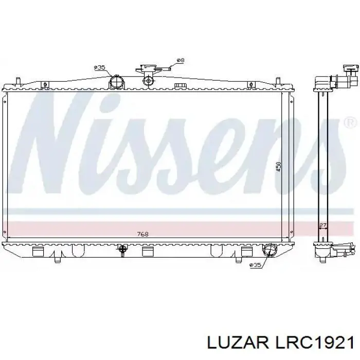 Купити LRC1921 Luzar Радіатор двигуна
