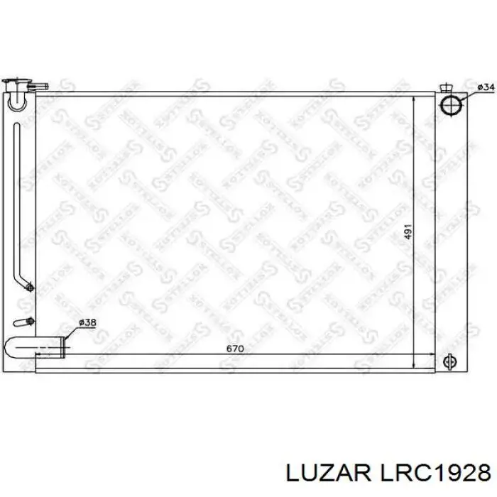 LRC1928 Luzar радіатор охолодження двигуна
