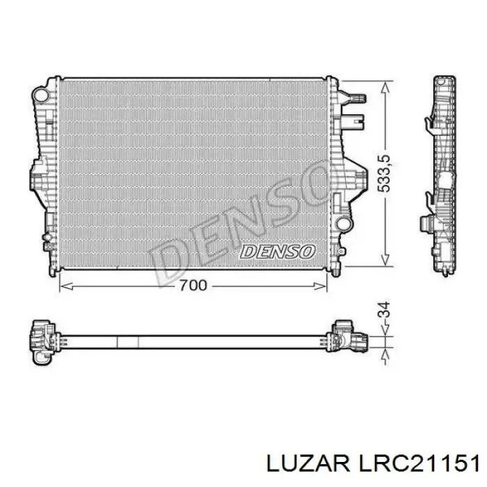 55L1087 Polcar Радіатор охолодження двигуна