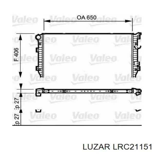 Купити LRC21151 Luzar Радіатор двигуна