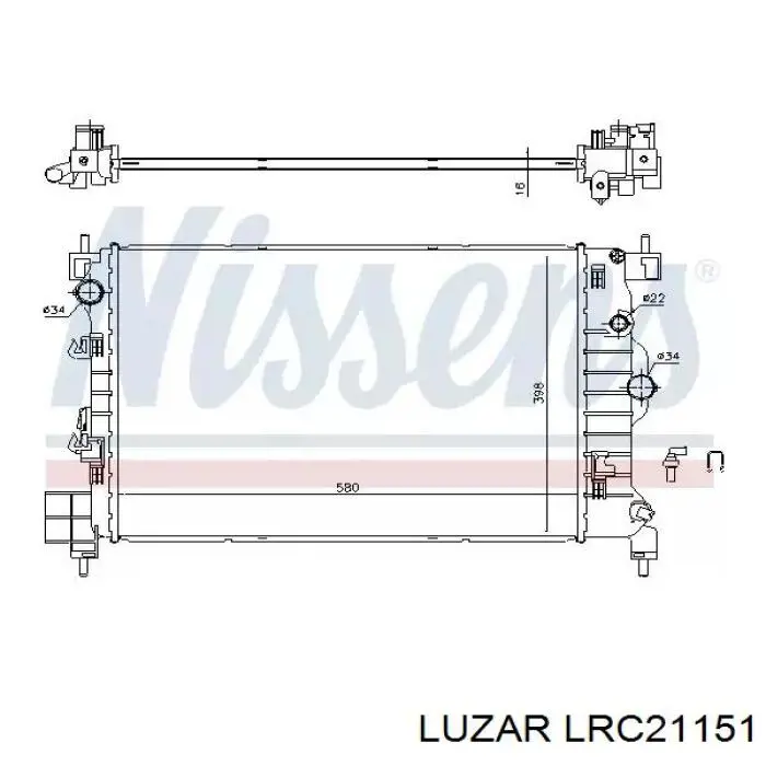 Радіатор основний Polcar 55L1087 ціна, від 129.53 USD