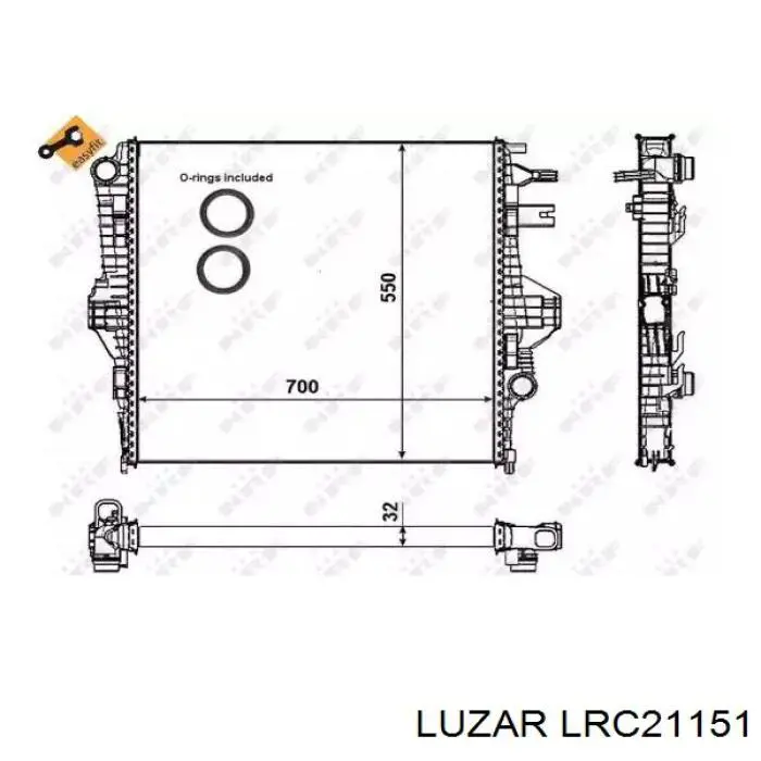 Радіатор LRC21151 Luzar