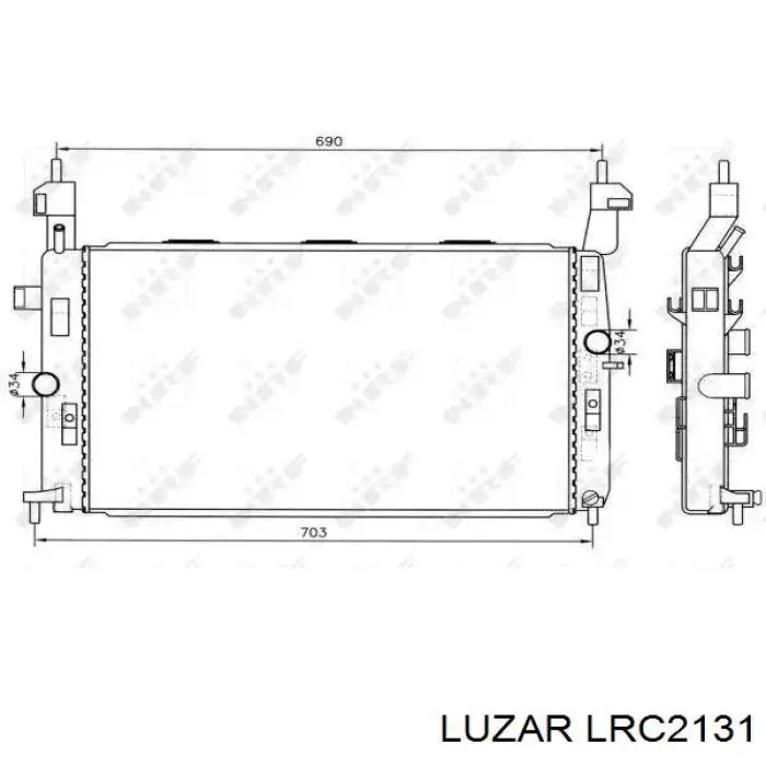LRC2131 Luzar Радіатор охолодження двигуна
