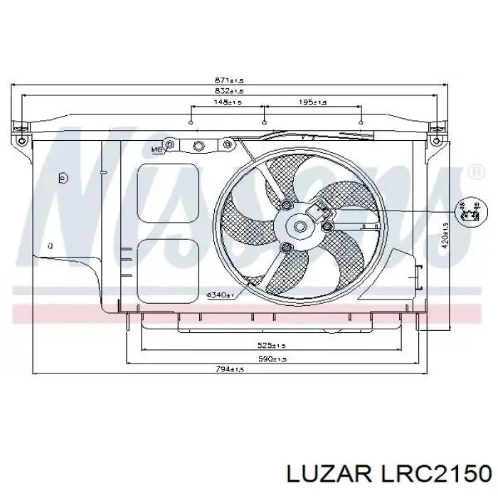 Купити LRC2150 Luzar Радіатор двигуна
