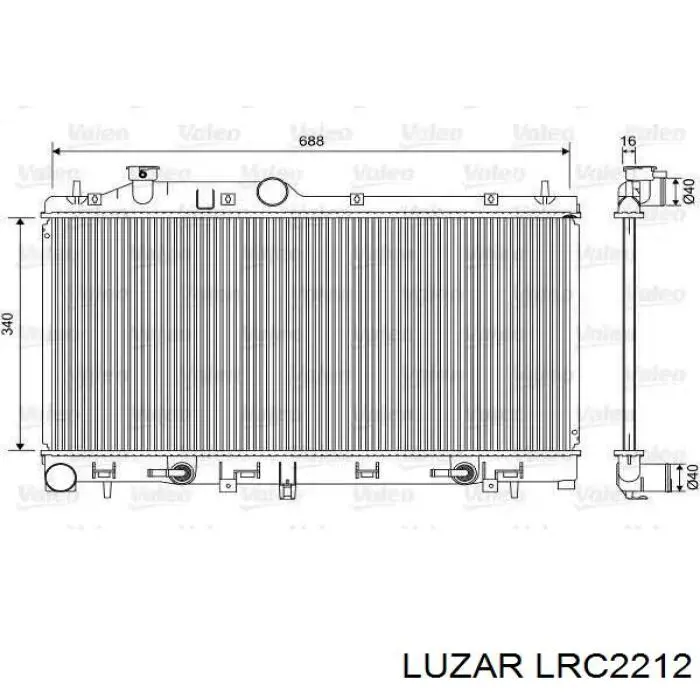 Радіатор основний Luzar LRC2212 ціна, від 54.33 USD