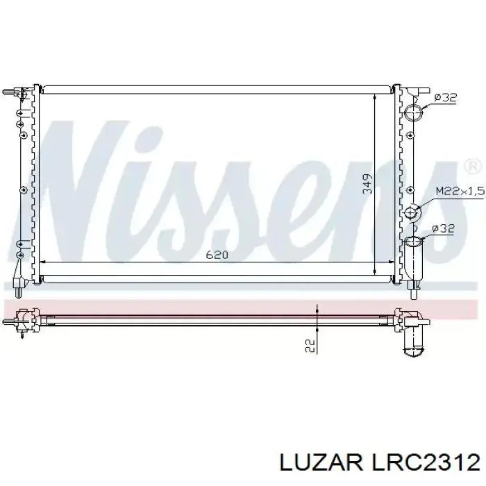 Радіатор LRC2312 Luzar