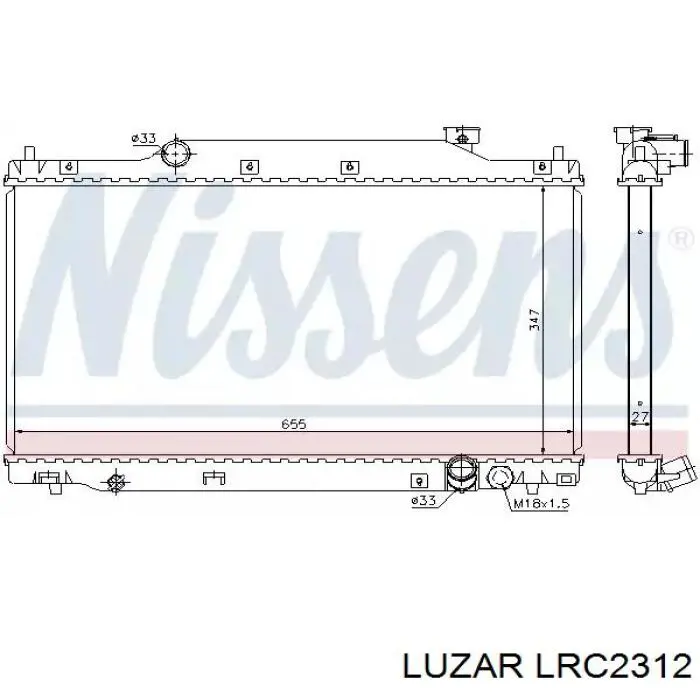 Радіатор основний Luzar LRC2312 ціна, від 67.74 USD