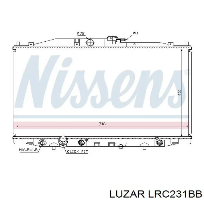 LRC231BB Luzar радіатор охолодження двигуна