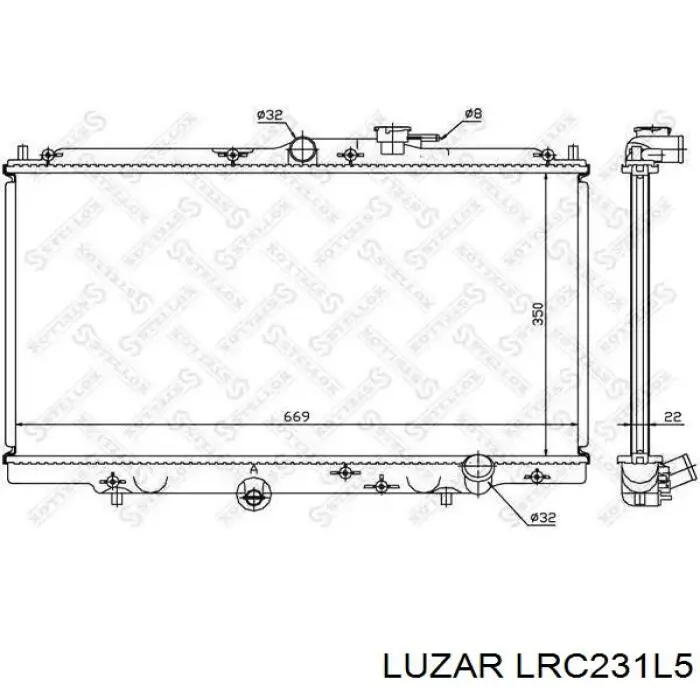 Купити LRC231L5 Luzar Радіатор двигуна