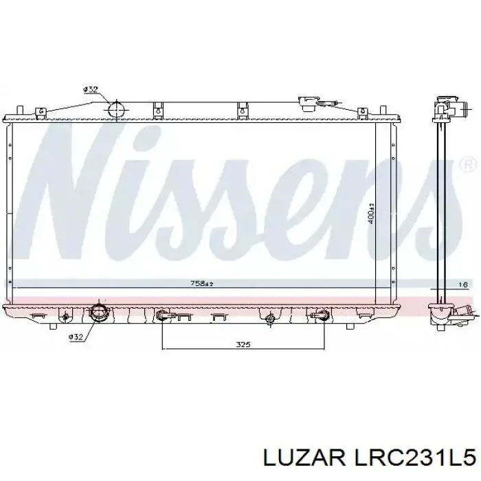 Радіатор основний Luzar LRC231L5 ціна, від 92.89 USD