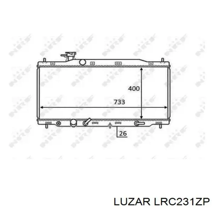 Купити LRC231ZP Luzar Радіатор двигуна
