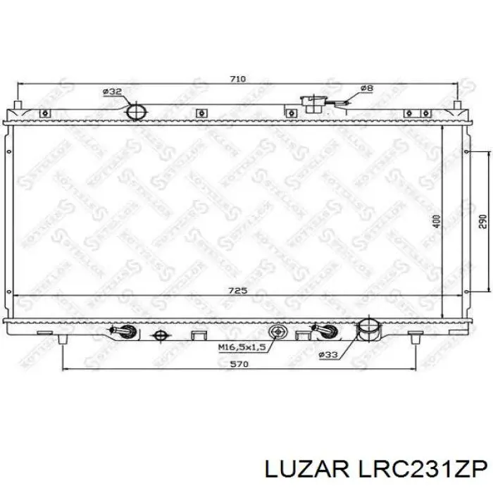 LRC231ZP Luzar Радіатор охолодження двигуна