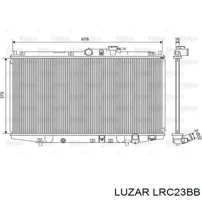 Купити LRC23BB Luzar Радіатор двигуна