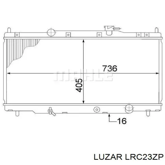 LRC23ZP Luzar Радіатор охолодження двигуна