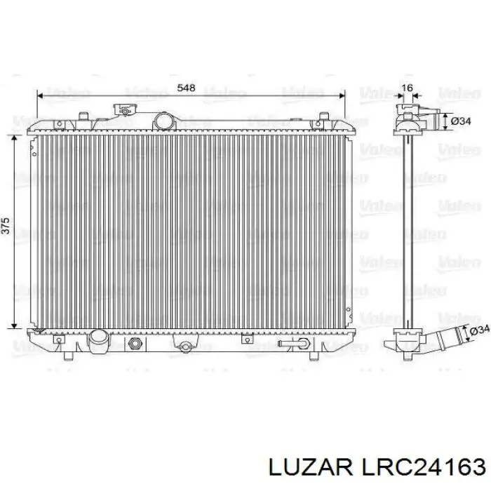 Купити LRC24163 Luzar Радіатор двигуна