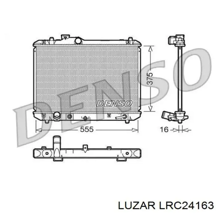 LRC24163 Luzar Радіатор охолодження двигуна