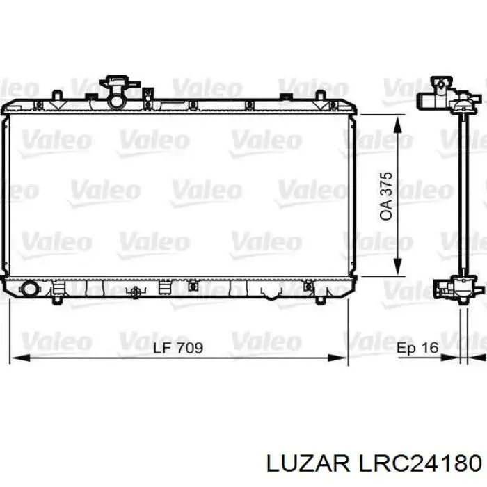 Купити LRC24180 Luzar Радіатор двигуна