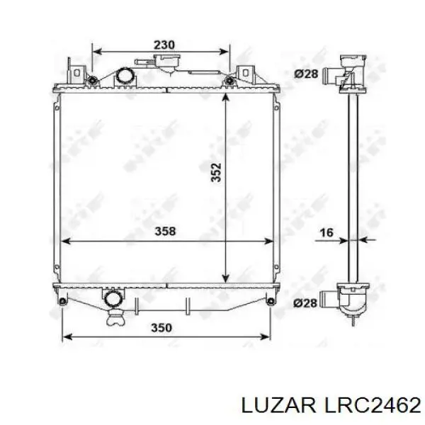 Радіатор основний Luzar LRC2462 ціна, від 93.44 USD
