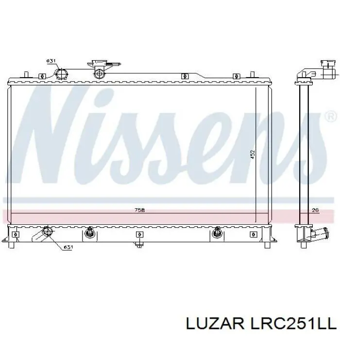 LRC251LL Luzar радіатор охолодження двигуна