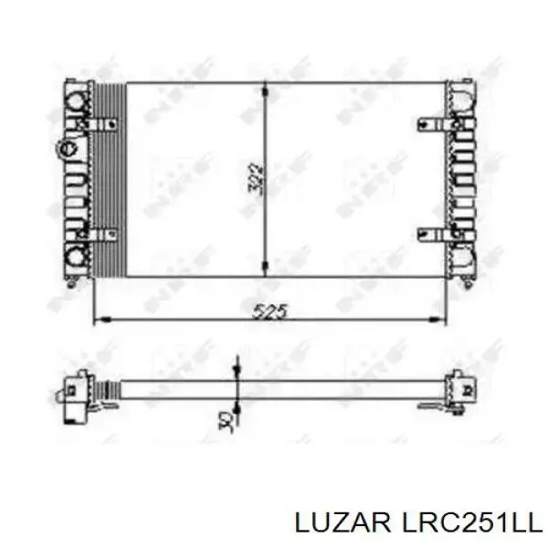 Купити LRC251LL Luzar Радіатор двигуна