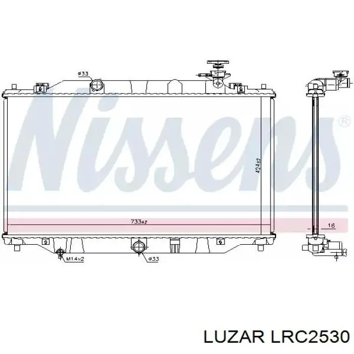 Купити LRC2530 Luzar Радіатор двигуна
