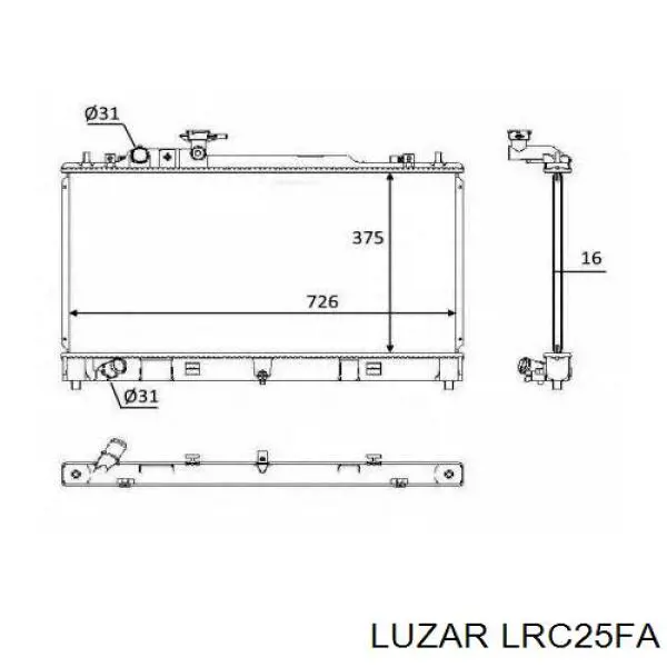 Радіатор основний Luzar LRC25FA ціна, від 115.26 USD