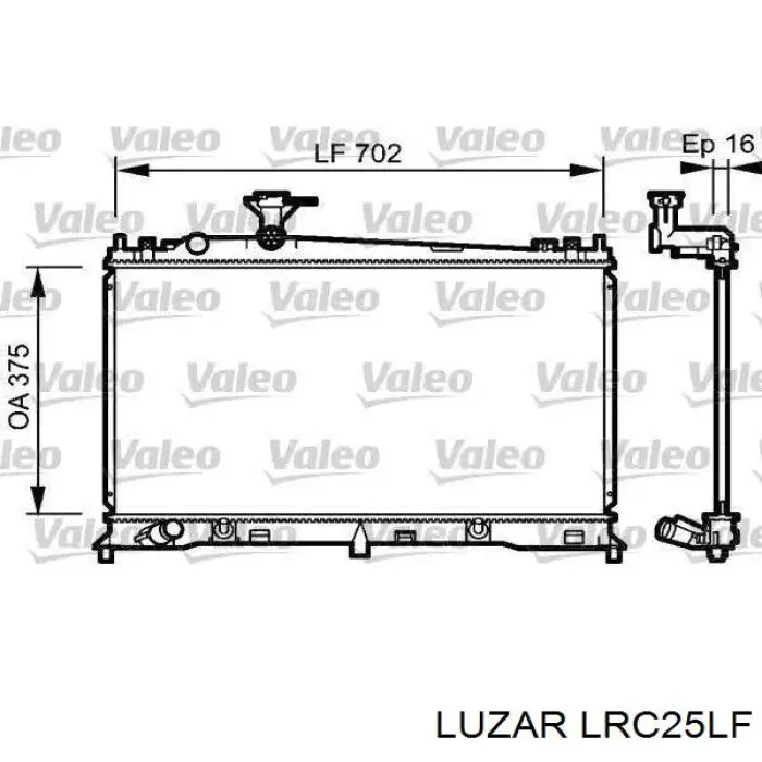 LRC25LF Luzar радіатор охолодження двигуна