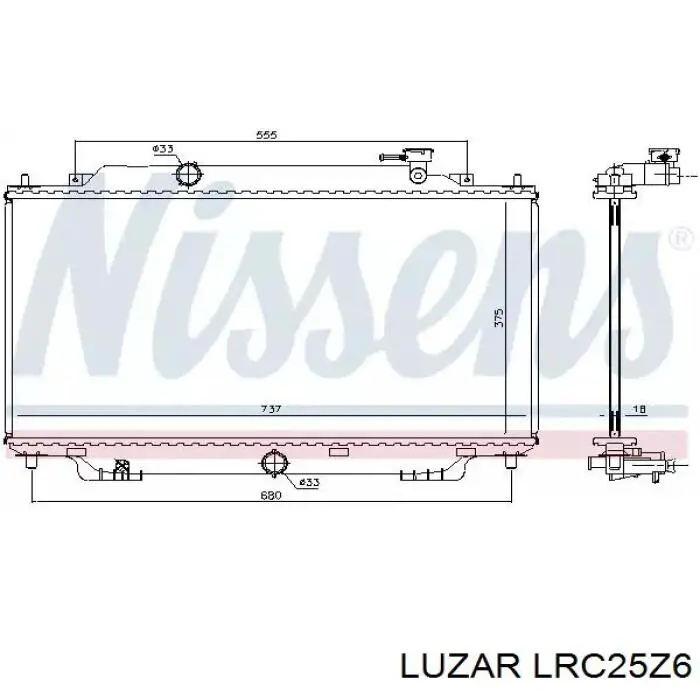 LRC25Z6 Luzar радіатор охолодження двигуна