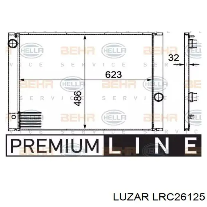 Купити LRC26125 Luzar Радіатор двигуна