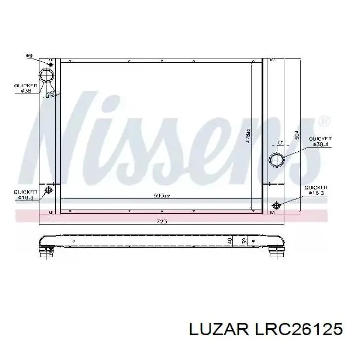 Радіатор основний Luzar LRC26125 ціна, від 102.71 USD