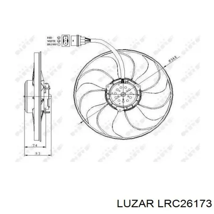Купити LRC26173 Luzar Радіатор двигуна