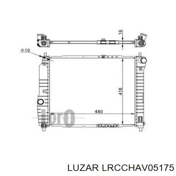 Купити LRCCHAV05175 Luzar Радіатор двигуна