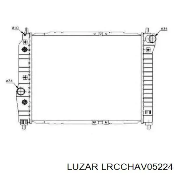 Купити LRCCHAV05224 Luzar Радіатор двигуна