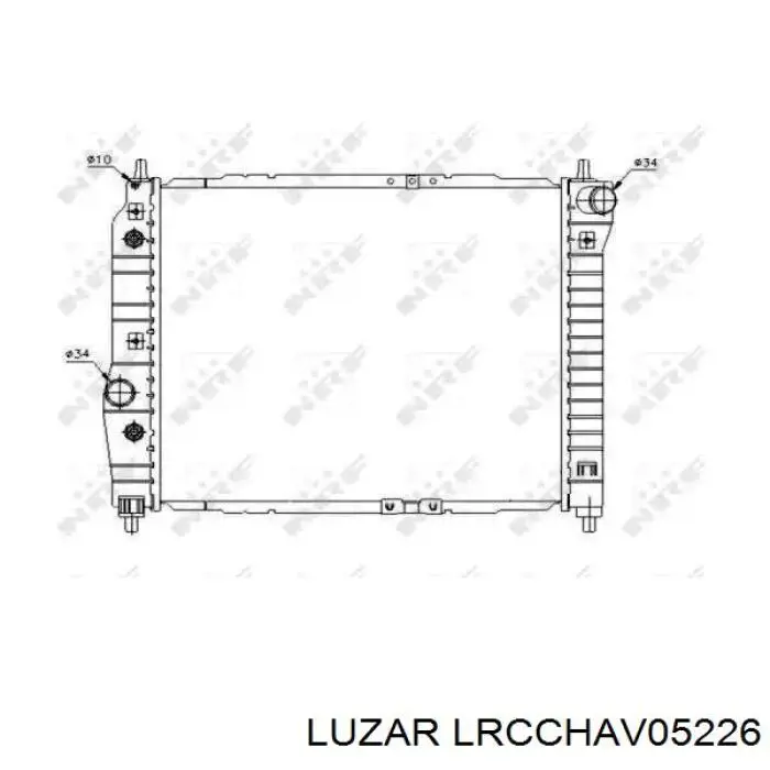 Купити LRCCHAV05226 Luzar Радіатор двигуна
