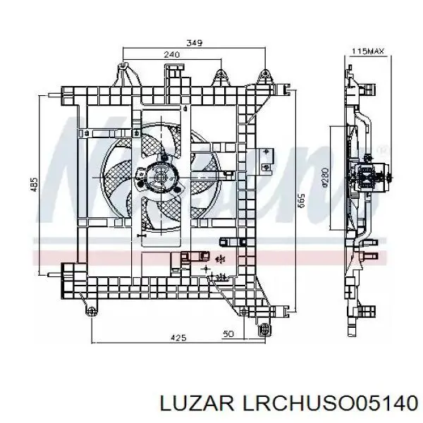 Радіатор основний Luzar LRCHUSO05140 ціна, від 80.51 USD