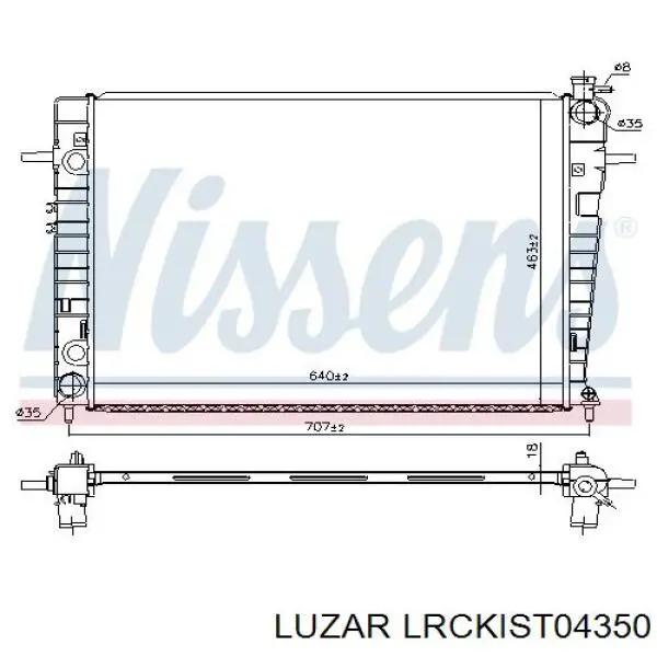 Радіатор основний Luzar LRCKIST04350 ціна, від 140.27 USD